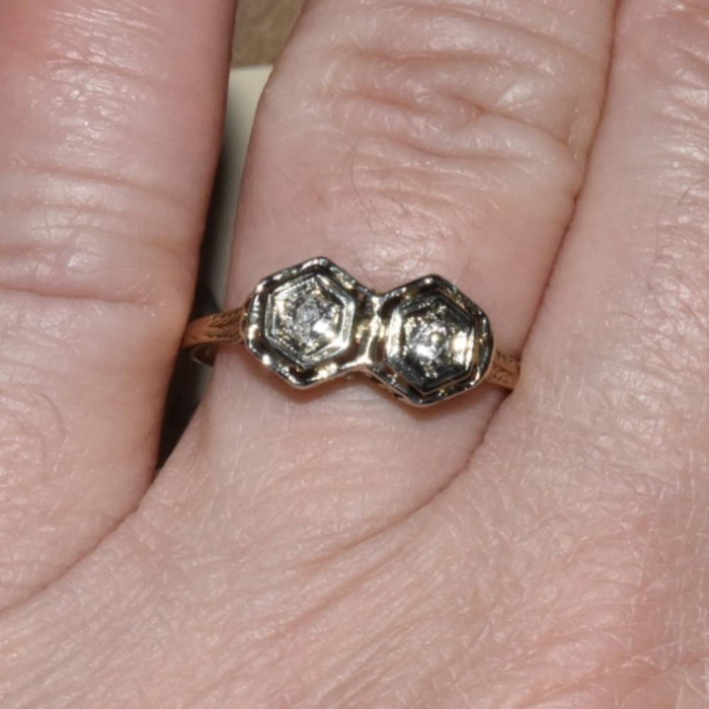 Art deco toi et moi diamond ring! - Picture 5 of 7
